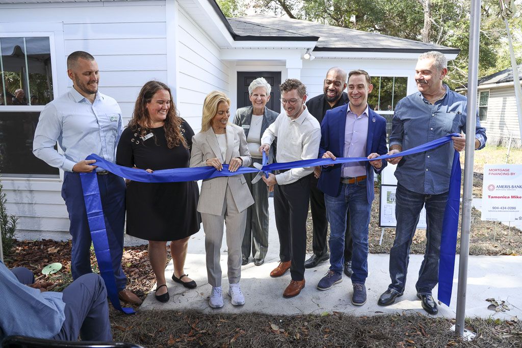 A new JCLT home at its ribbon cutting, inside and out